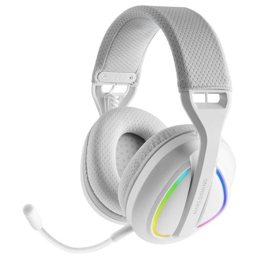 Auriculares Mars Gaming MHW-QUASAR inalámbricos Bluetooth gaming blancos