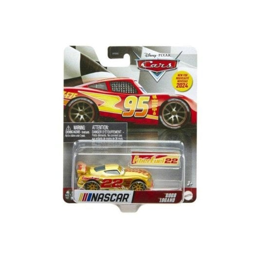 Voiture Cars Disney Pixar NASCAR 1/55 Diecast avec roues coulissantes et barriere de pit stop