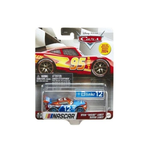 Voiture Cars Disney Pixar NASCAR 1/55 Diecast avec roues coulissantes et barriere de pit stop