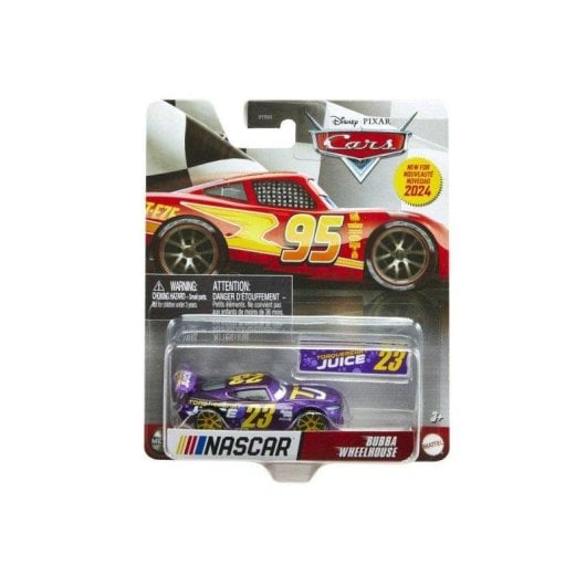 Voiture Cars Disney Pixar NASCAR 1/55 Diecast avec roues coulissantes et barriere de pit stop
