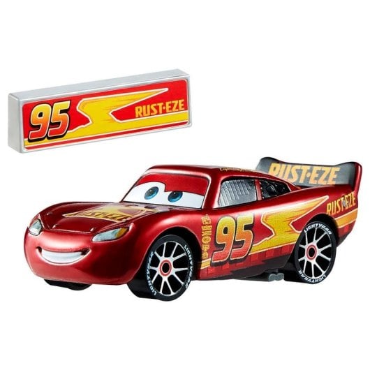 Voiture Cars Disney Pixar NASCAR 1/55 Diecast avec roues coulissantes et barriere de pit stop