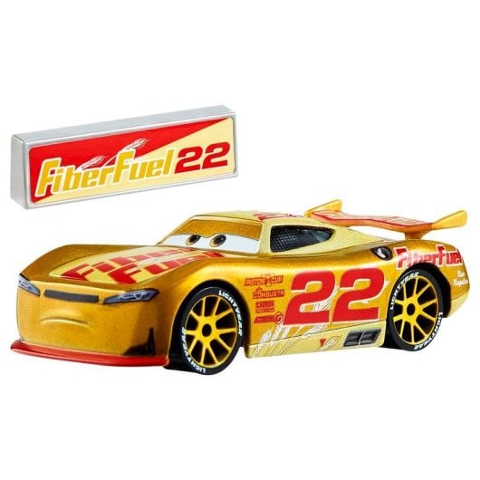 Voiture Cars Disney Pixar NASCAR 1/55 Diecast avec roues coulissantes et barriere de pit stop