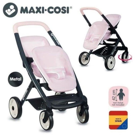 Poussette jumelle Smoby Maxi-Cosi Twin Rose