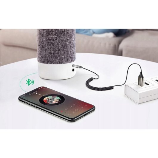 Adaptador Bluetooth 5.0 Ugreen CM309 Coche AUX USB con Micrófono
