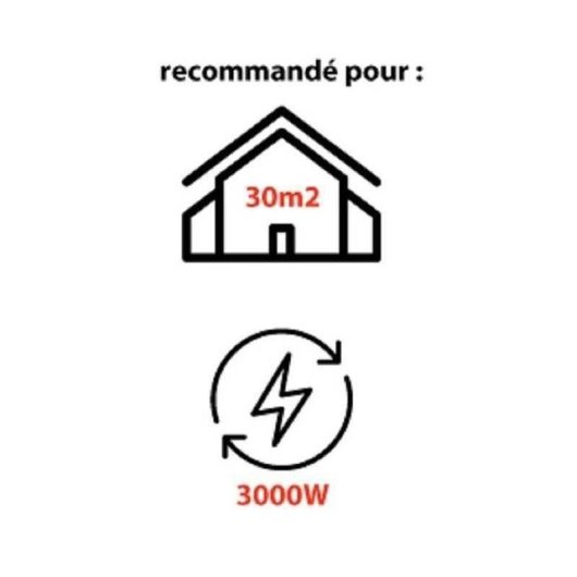 Aquecedor Termoventilador Mecafer MH3000 3000W IP24 Termostato