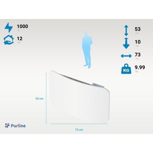 Radiador eléctrico Purline Ceramic AC 1500W con control Wifi y función open window