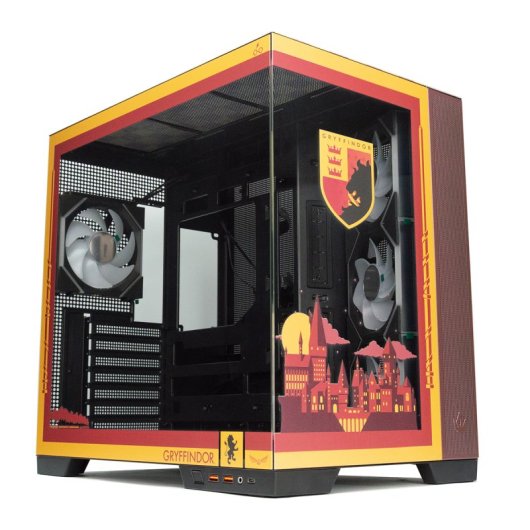 Torre PC Forgeon Tiberium EVO Torre ATX ARGB USB-C Cristal Templado Negra House Pride Gryffindor