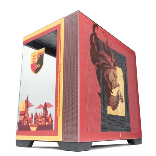 Torre PC Forgeon Tiberium EVO Torre ATX ARGB USB-C Cristal Templado Negra House Pride Gryffindor