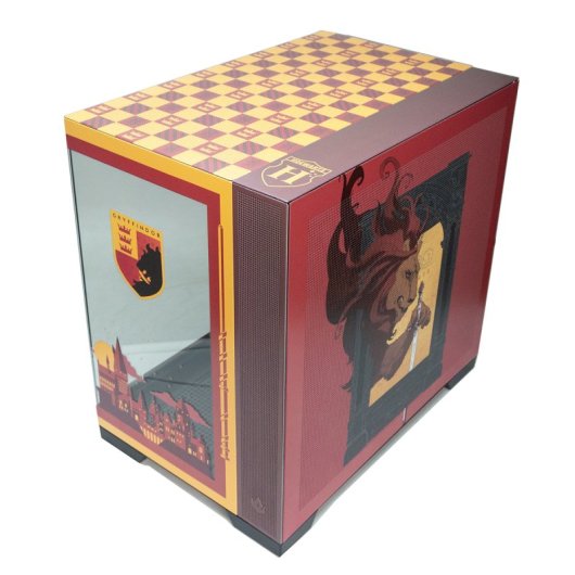 Torre PC Forgeon Tiberium EVO Torre ATX ARGB USB-C Cristal Templado Negra House Pride Gryffindor