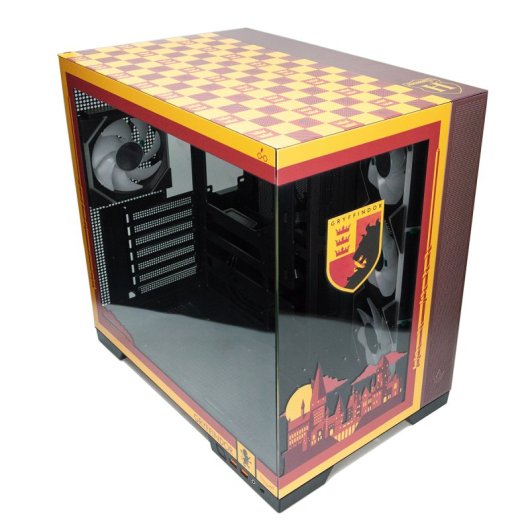 Torre PC Forgeon Tiberium EVO Torre ATX ARGB USB-C Cristal Templado Negra House Pride Gryffindor
