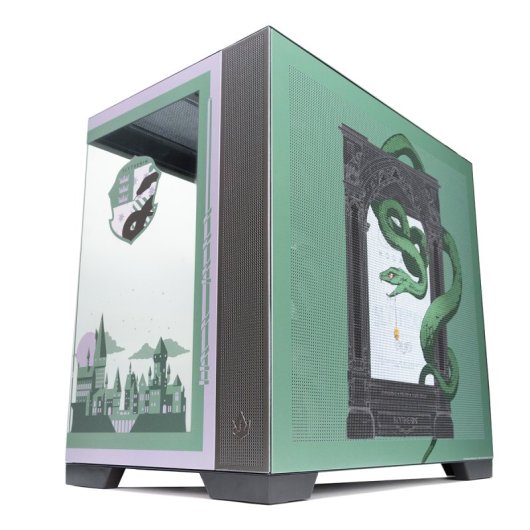 Torre PC Forgeon Tiberium EVO Torre ATX ARGB USB-C Cristal Templado Negra House Pride Slytherin