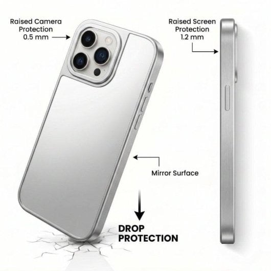 Funda para móvil La Casa de las Carcasas Espejo Bordes reforzados para iPhone 12