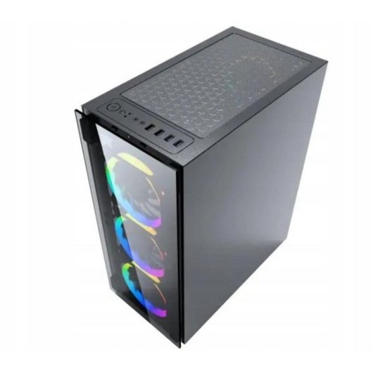 Case PC Gembird Fornax 1500RGB Midi Tower ATX Nero Trasparente