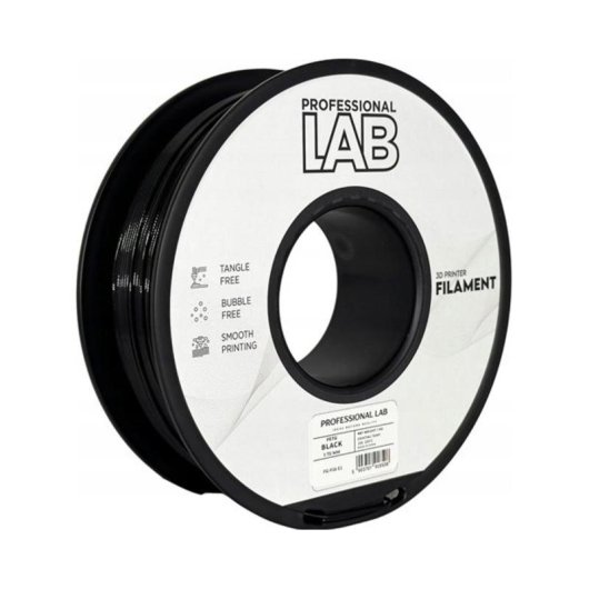 Filamento PETG Professional Lab FG-P26-E1 Negro 1,75 mm Brillante Fácil Impresión
