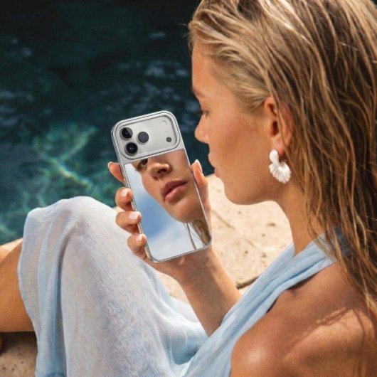 Funda para móvil La Casa de las Carcasas Espejo Bordes Reforzados Transparente para iPhone 17 Pro