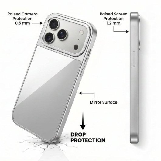 Funda para móvil La Casa de las Carcasas Espejo Bordes Reforzados Transparente para iPhone 17 Pro