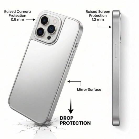 Capa La Casa de las Carcasas Espelho Proteção Reforçada para iPhone 15 Pro Max