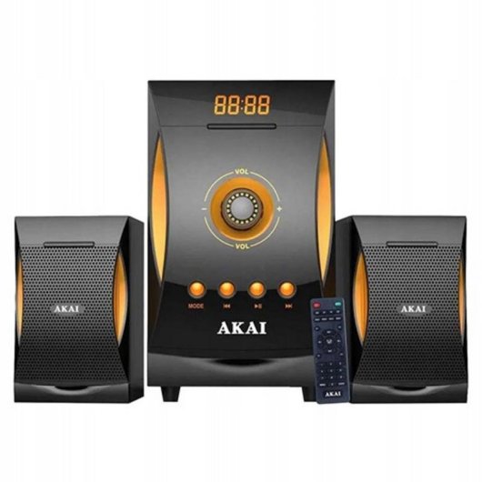 Akai SS032A-3515 Sistema audio 2.1 38 W RMS USB SD FM nero