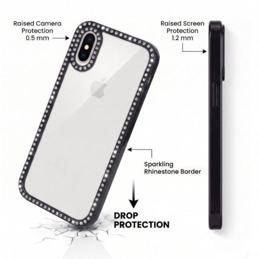 Capa Bumper Perlitas La Casa de las Carcasas Proteção Elegante para iPhone X