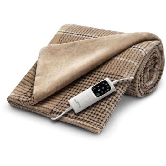 Manta elétrica Imetec 16936 bege veludo 180x140 cm 150 W 6 níveis calor