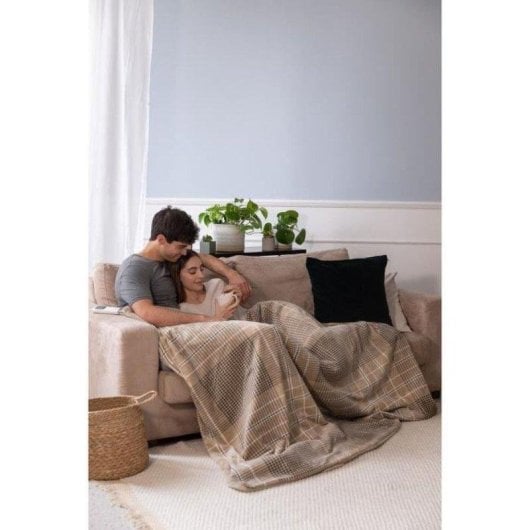 Manta elétrica Imetec 16936 bege veludo 180x140 cm 150 W 6 níveis calor