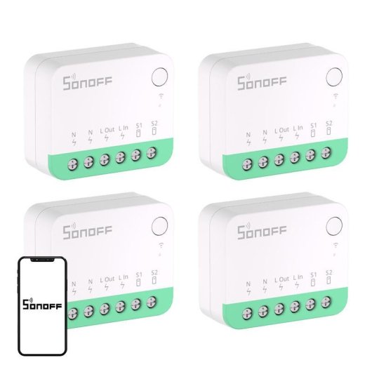 Interrupteur Intelligent Sonoff MINIR4M Wi-Fi Matter Pack de 4 10A