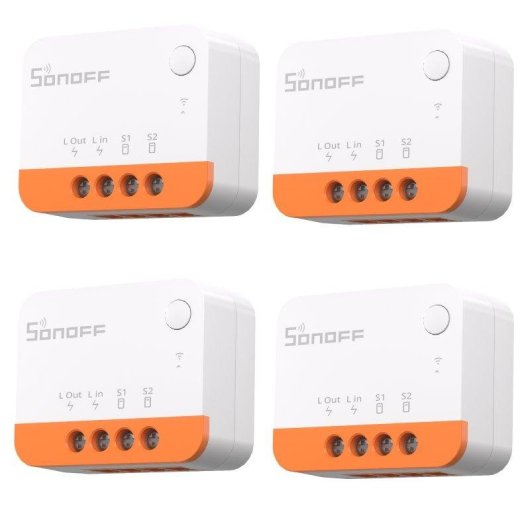 Interrupteur Intelligent Sonoff ZBMINIL2 Zigbee Compact Sans Neutre Pack 4