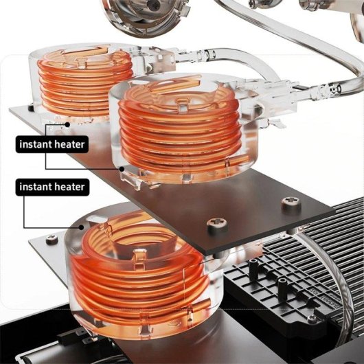 Macchina da caffè espresso HiBREW H21 tripla caldaia doppia pompa 9 bar