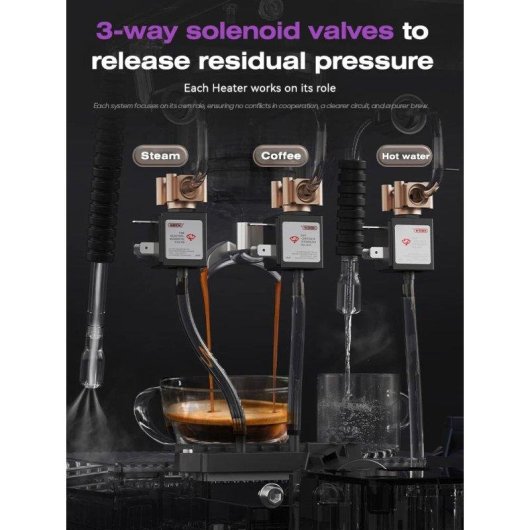 Macchina da caffè espresso HiBREW H21 tripla caldaia doppia pompa 9 bar