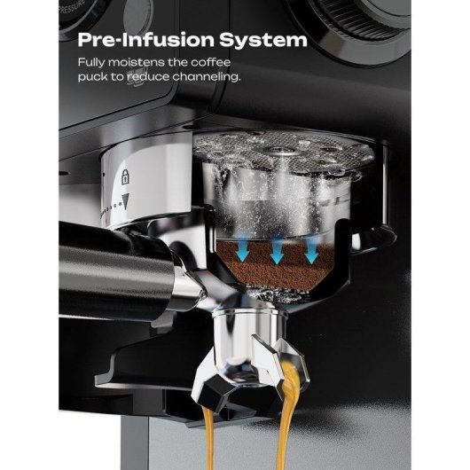 Espressomaschine Hibrew H20 1,8L 20 Bar mit integriertem Mahlwerk und Touchscreen