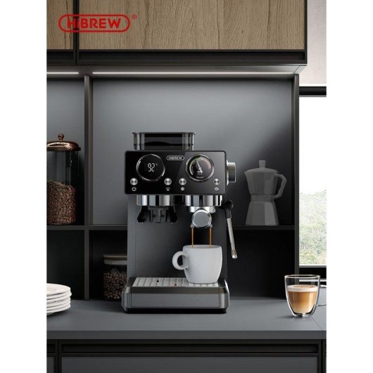 Espressomaschine Hibrew H20 1,8L 20 Bar mit integriertem Mahlwerk und Touchscreen