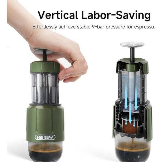 Cafetière expresso portable HiBREW H4D 2 en 1 capsules NS et café moulu 60 ml