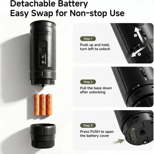 Macchina da caffè espresso portatile HiBREW H4C Ultra 100 ml 20 bar batteria rimovibile