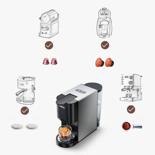 Cafetière multicapsules HiBREW H3A 1000 ml 19 Bars Café chaud et froid