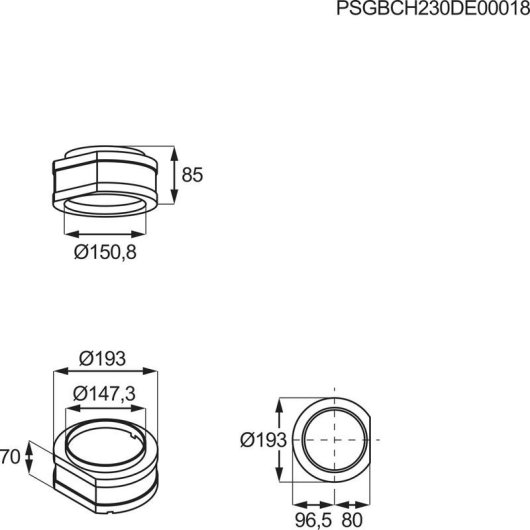 Accessorio per cappa AEG M8CKSL07 riduzione rumore 150 mm