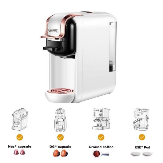 Cafetière expresso HiBREW H2A 1450 W 19 Bars 4 en 1 Café chaud et froid