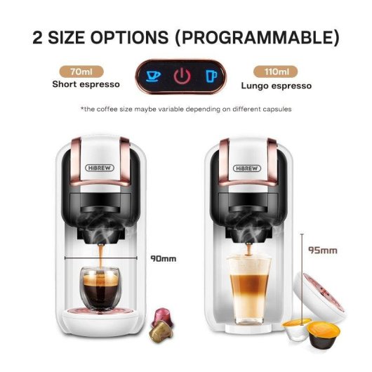 Cafetière expresso HiBREW H2A 1450 W 19 Bars 4 en 1 Café chaud et froid