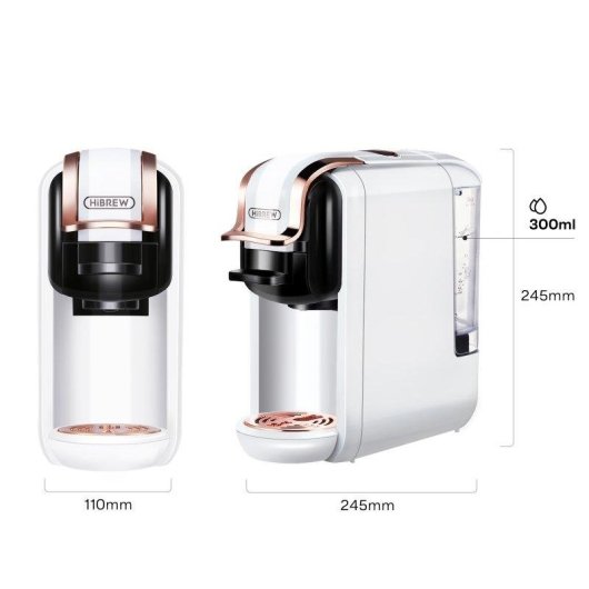 Cafetière expresso HiBREW H2A 1450 W 19 Bars 4 en 1 Café chaud et froid