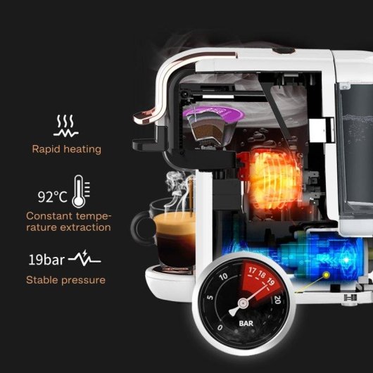 Cafetière expresso HiBREW H2A 1450 W 19 Bars 4 en 1 Café chaud et froid