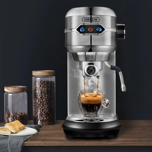 Cafetière expresso semiautomatique HiBREW H11 1,1 L 19 Bars avec vapeur