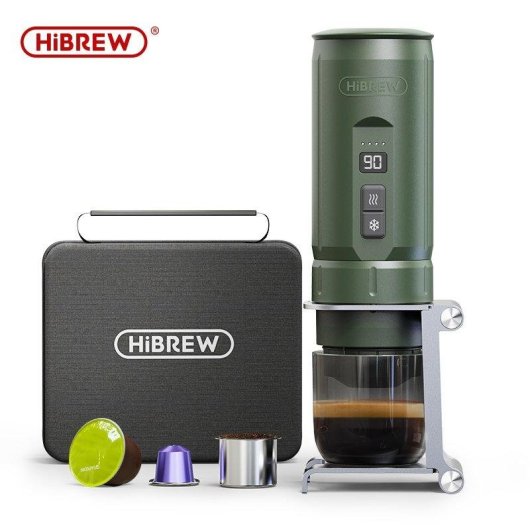 Macchina da caffè portatile HiBREW H4C 120 W 20 bar con batteria rimovibile verde