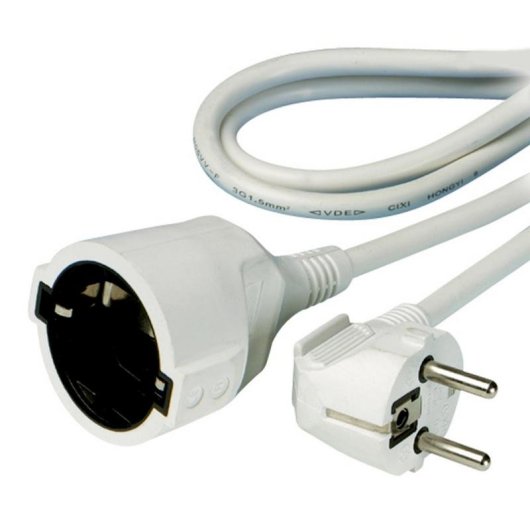 Regleta Vivanco VVELEXTLEAD20W 1 toma Tipo F 2 m blanca para interior y exterior