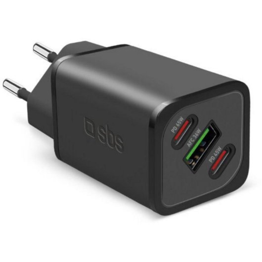 Caricabatterie GaN SHARP TETRGANUSB2C65W 65W 3 Porte USB