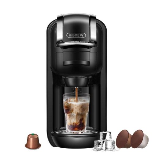 Cafetière expresso HiBREW H2A 4 en 1 1450 W 19 Bars Café chaud et froid Réservoir amovible