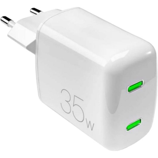 Chargeur USB-C PURO 35W 2 ports Blanc
