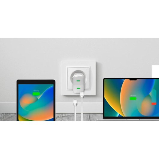 Chargeur USB-C PURO 35W 2 ports Blanc