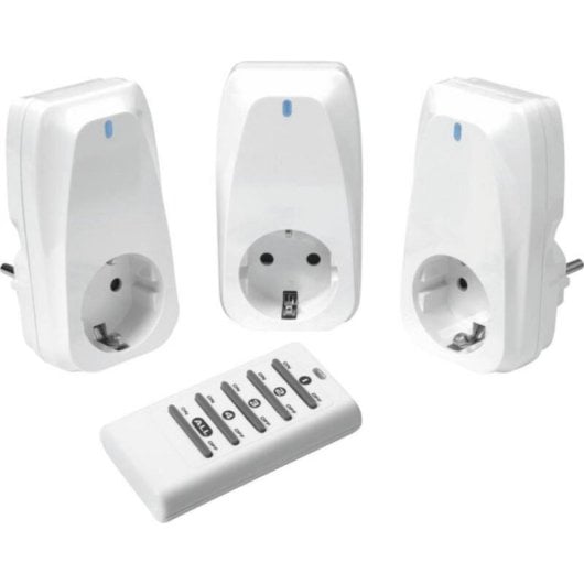Enchufe inteligente Vivanco VVELSTRSCH4USWK Control remoto y 1150 W