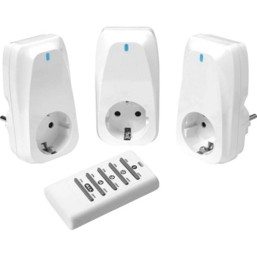 Enchufe inteligente Vivanco VVELSTRSCH4USWK Control remoto y 1150 W