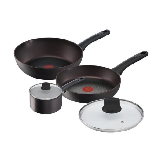 Conjunto Lagostina Cucina Eco 5 pecas aluminio preto titanio