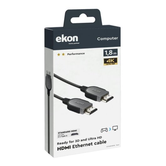 Cable HDMI EKON 1,8 m 4K 60Hz 3D